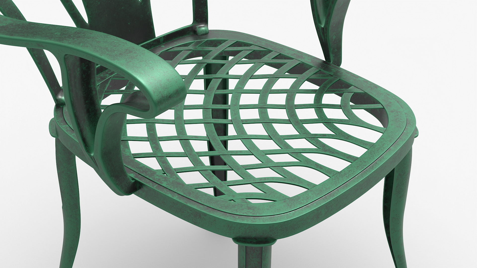 Elegant Outdoor Chair Old Bronze 3D