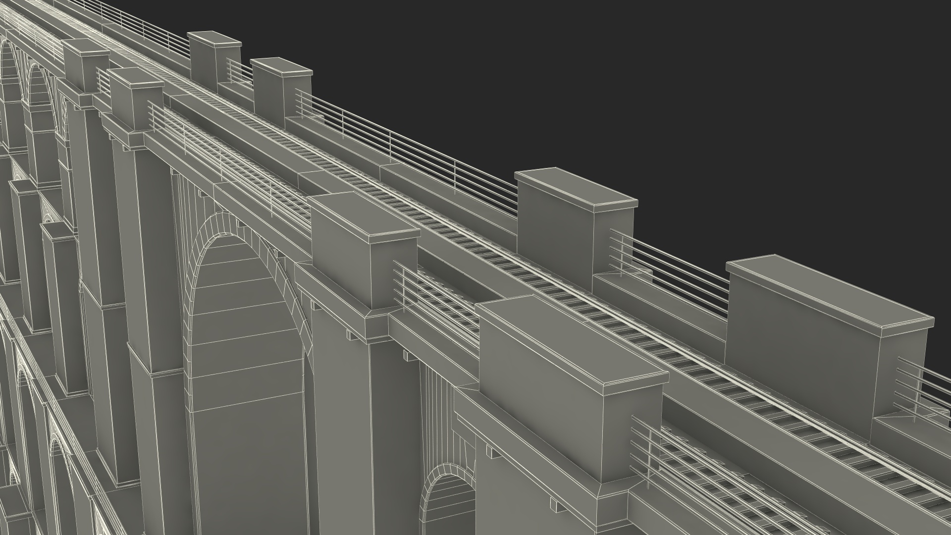 3D Goltzsch Viaduct German Railway Bridge model