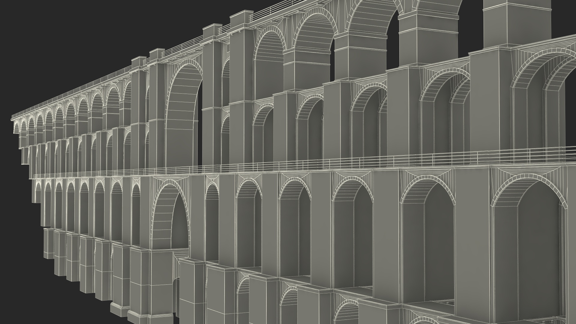 3D Goltzsch Viaduct German Railway Bridge model