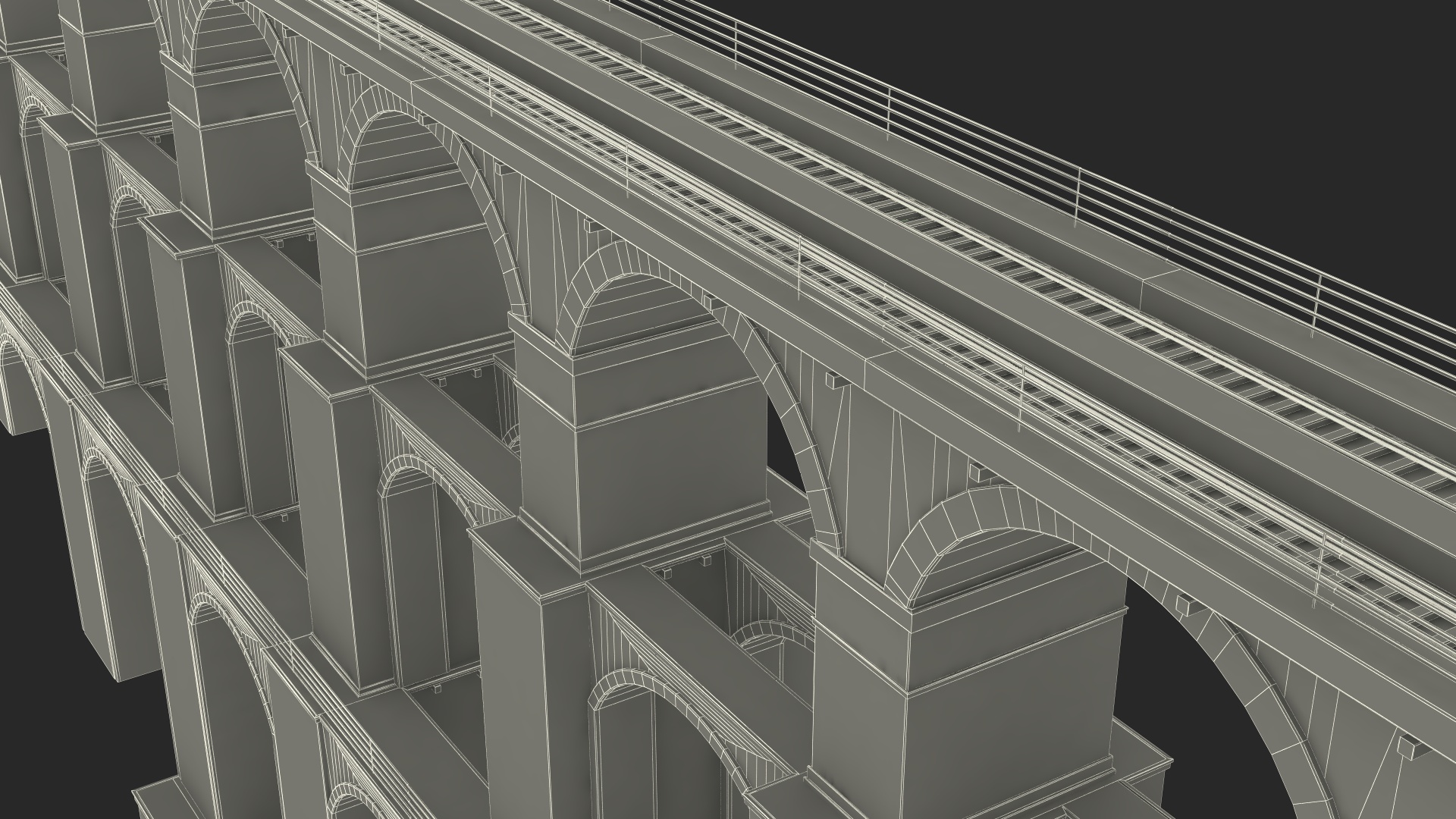 3D Goltzsch Viaduct German Railway Bridge model