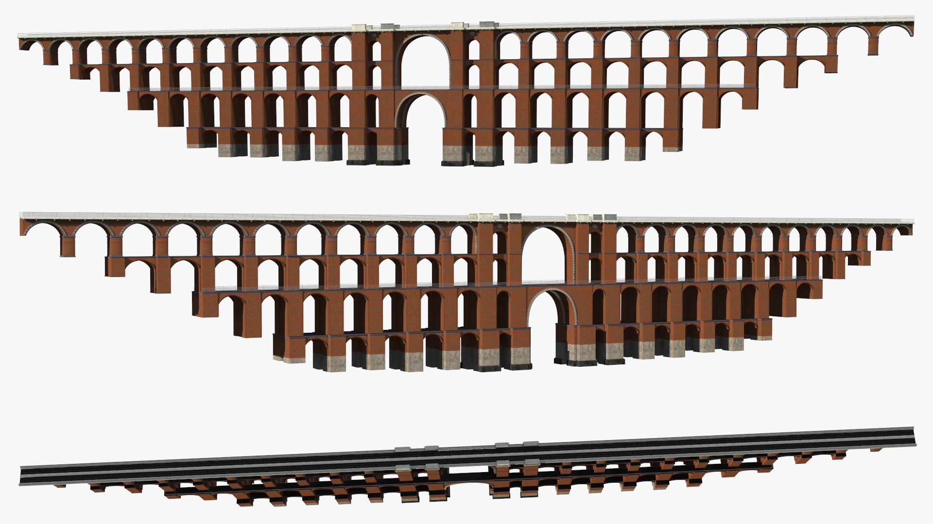 3D Goltzsch Viaduct German Railway Bridge model