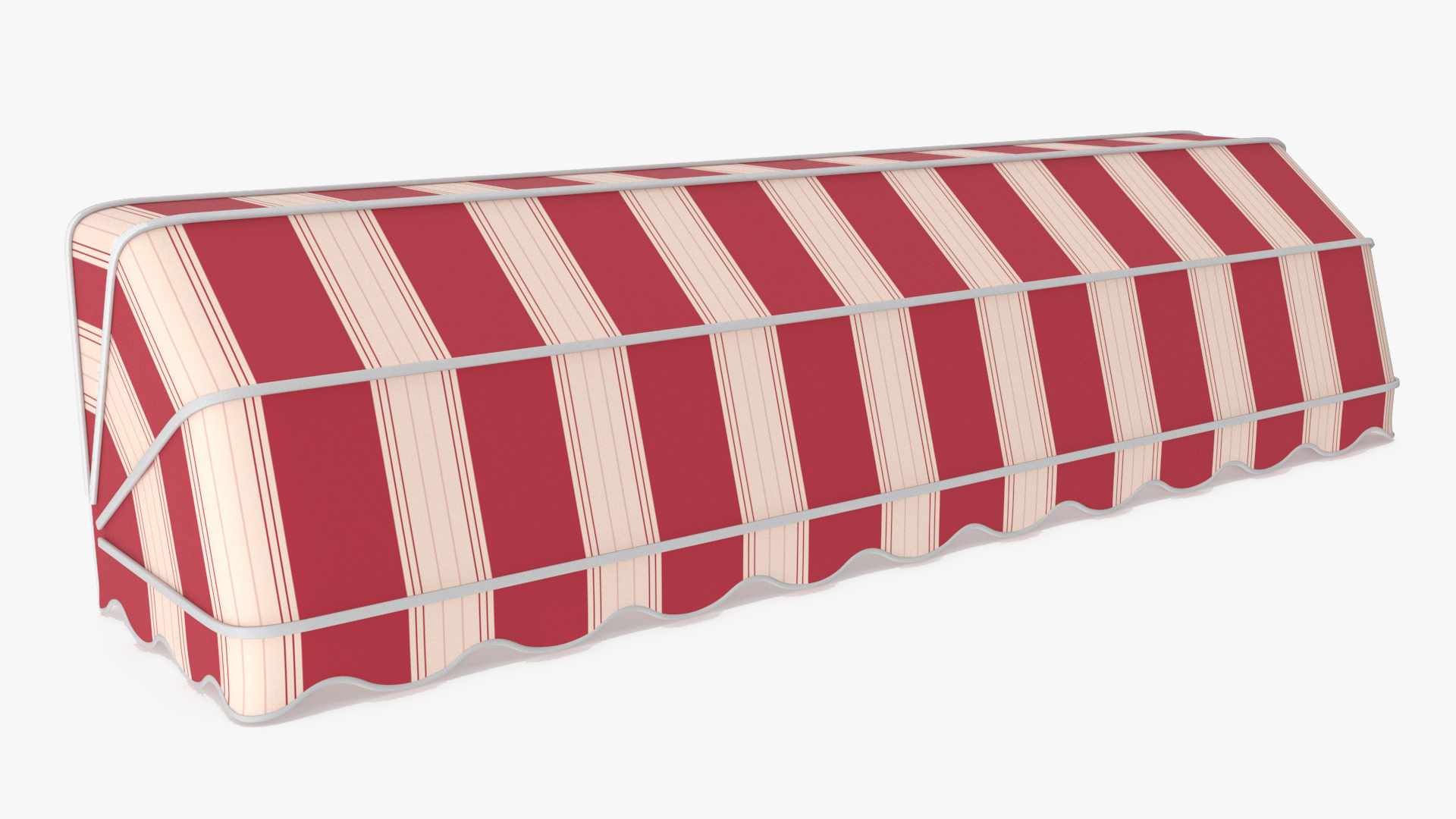 Storefront Awning Tent Striped Red 3D model