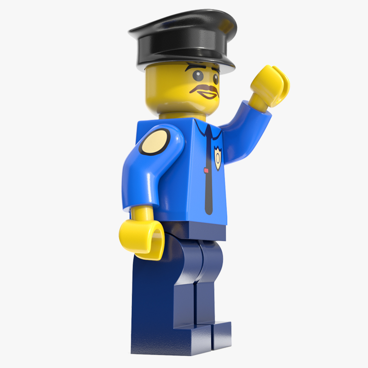 3D Minifigure LEGO Policeman Rigged for Maya