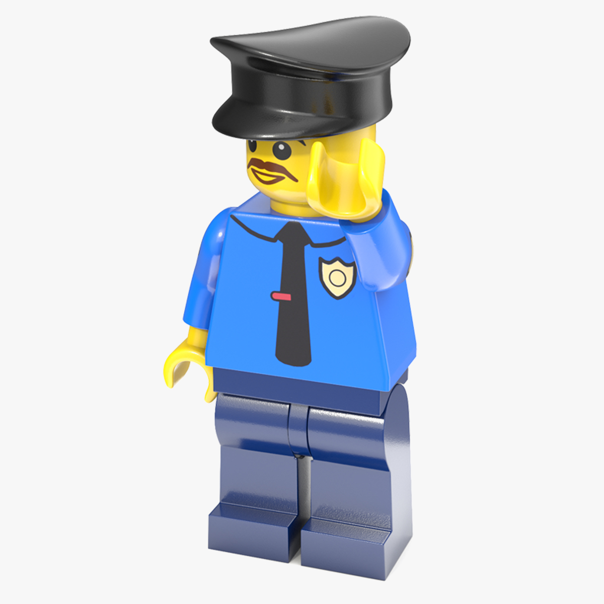 3D Minifigure LEGO Policeman Rigged for Maya