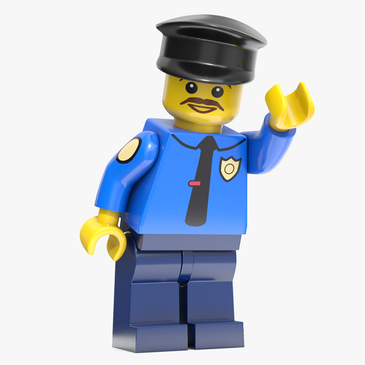 3D Minifigure LEGO Policeman Rigged for Maya