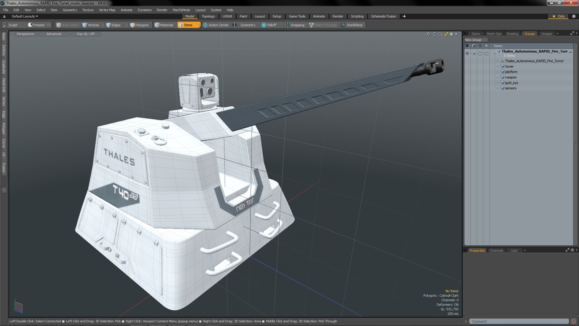 3D model Thales Autonomous RAPID Fire Turret