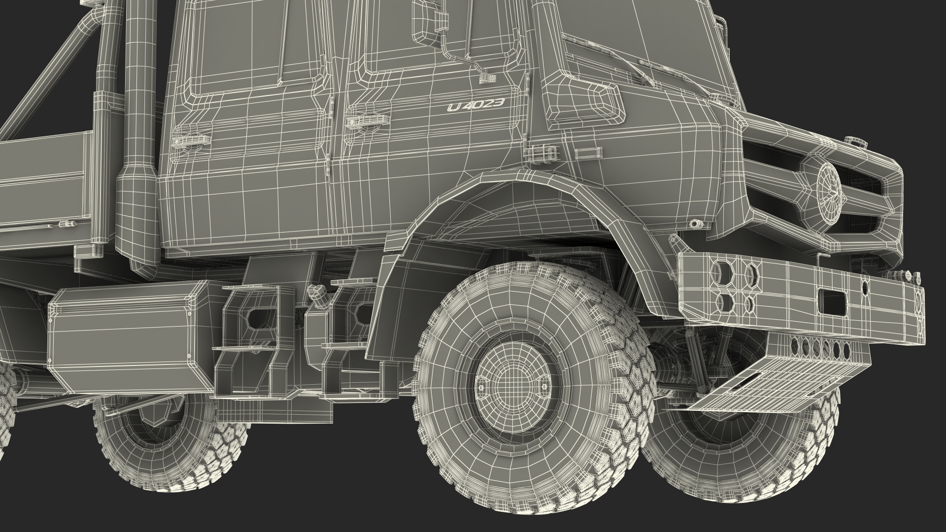 Mercedes Benz Unimog 4023 Off Road Vehicle 3D