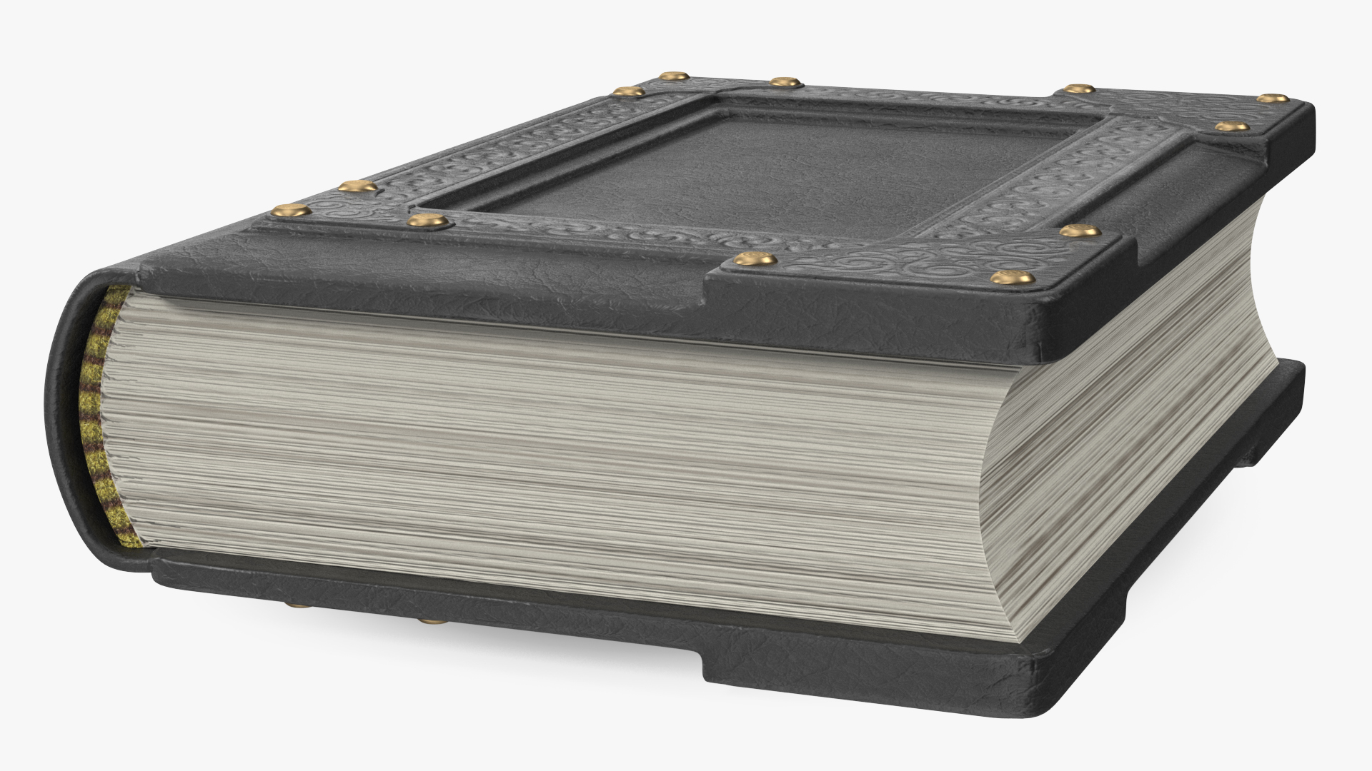 Ornate Book Closed Black 3D model