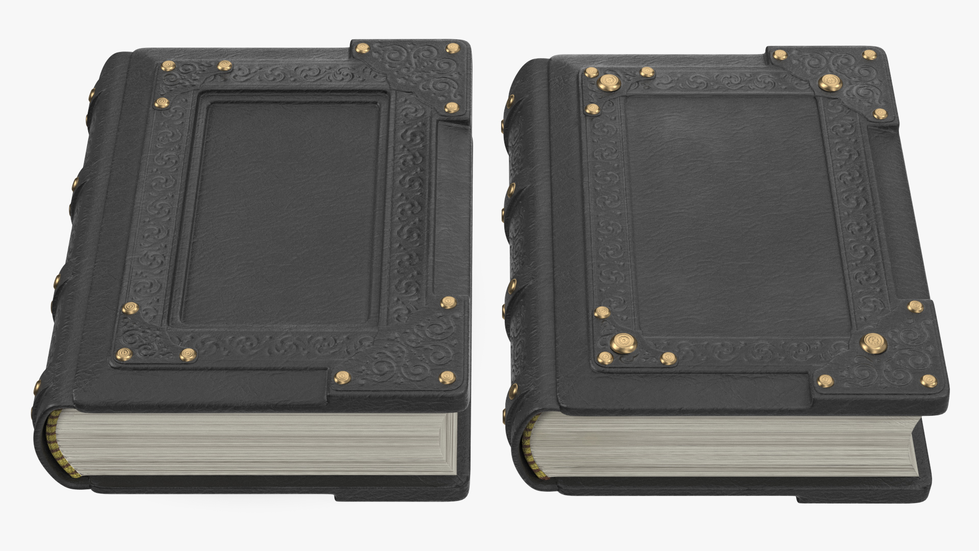 Ornate Book Closed Black 3D model