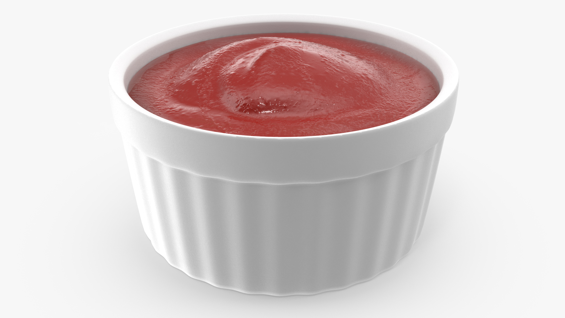 3D Tomato Ketchup In Melamine Dipping Bowl Round Sauce