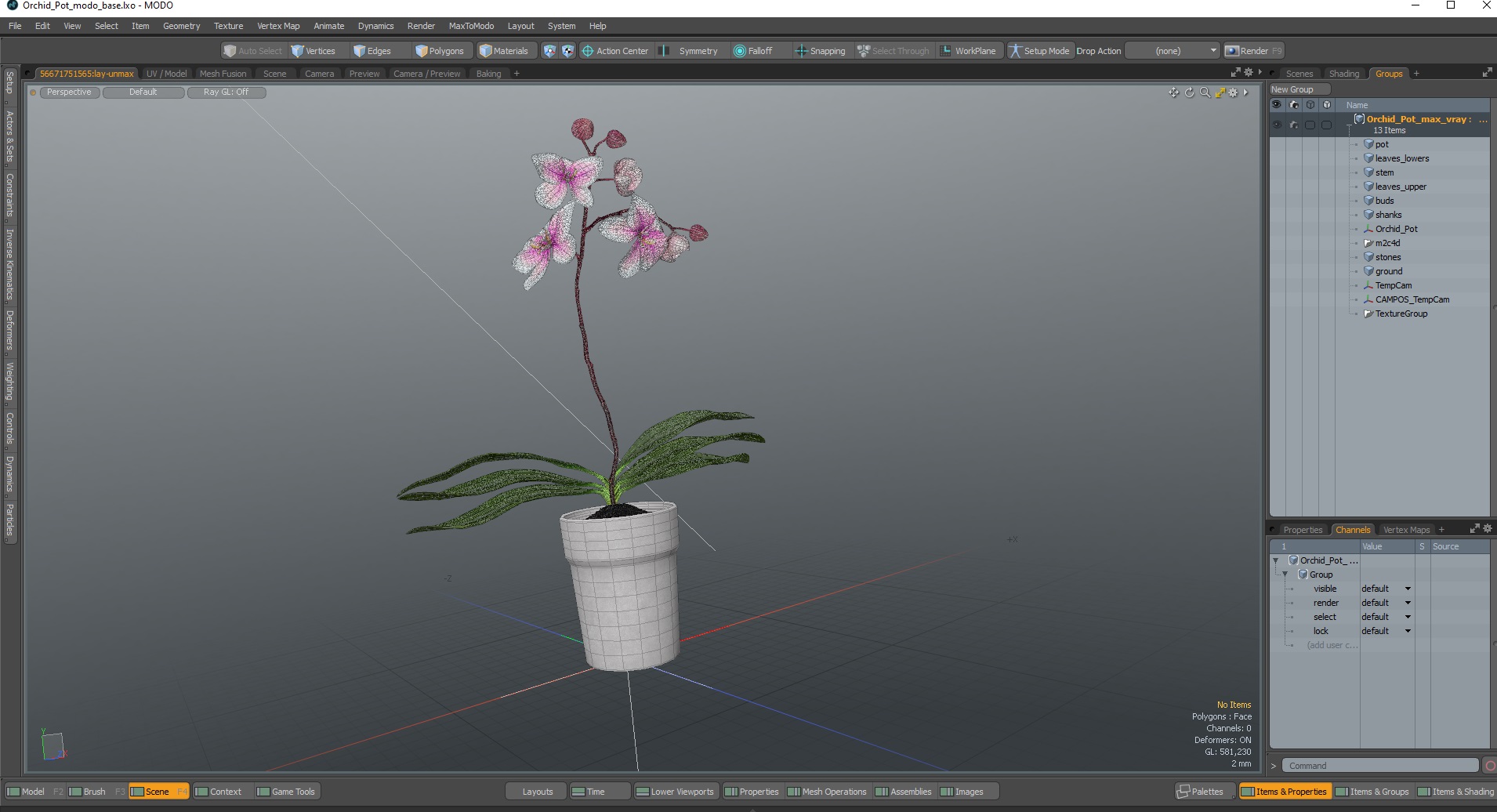 3D model Orchid Pot