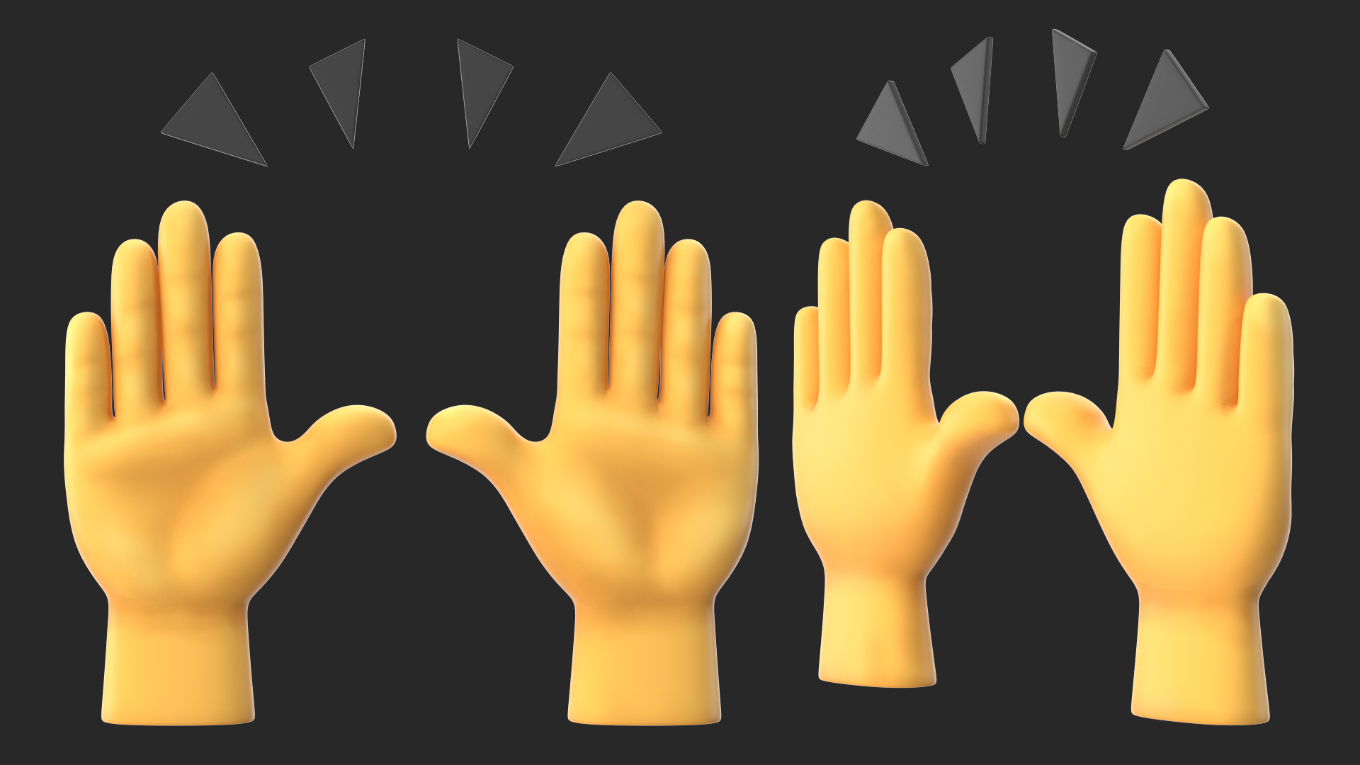 Raising Hands Emoji 3D model