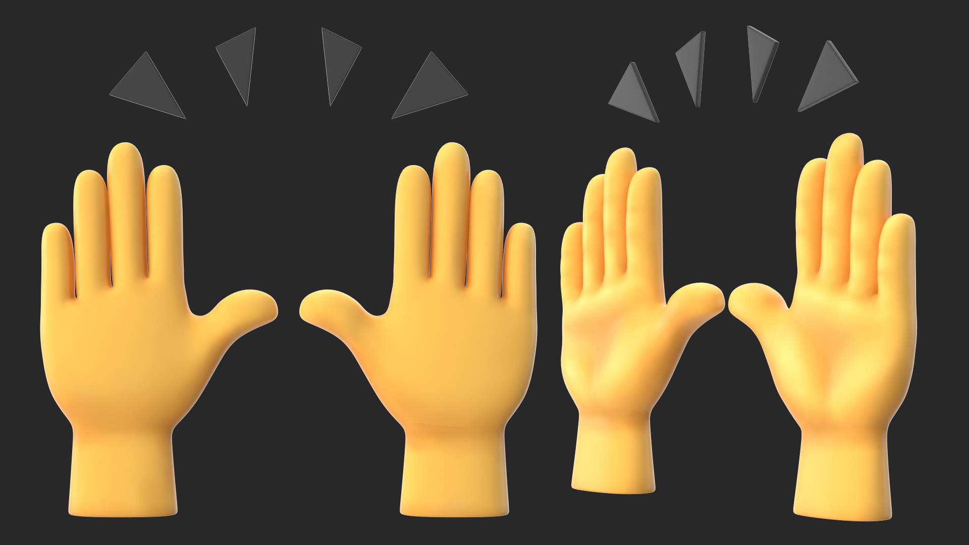 Raising Hands Emoji 3D model