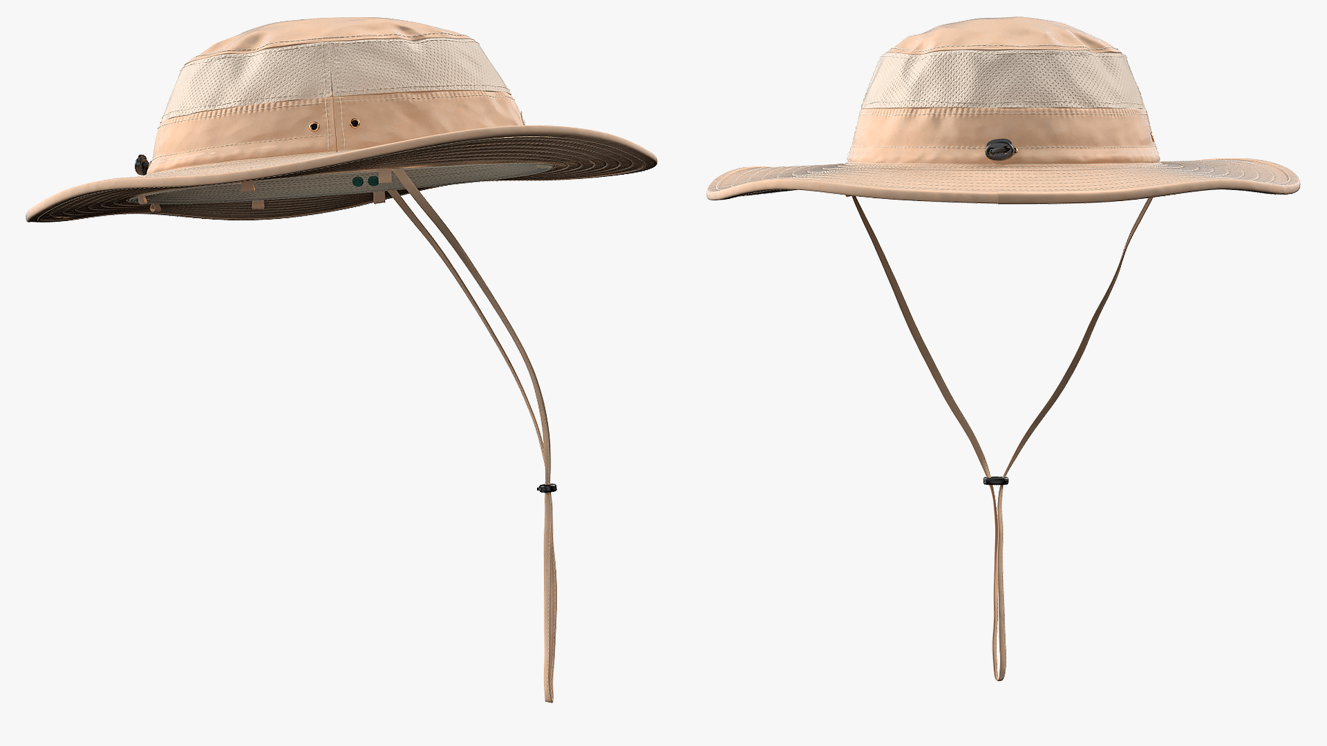 3D model Khaki Outdoor Fishing Hat