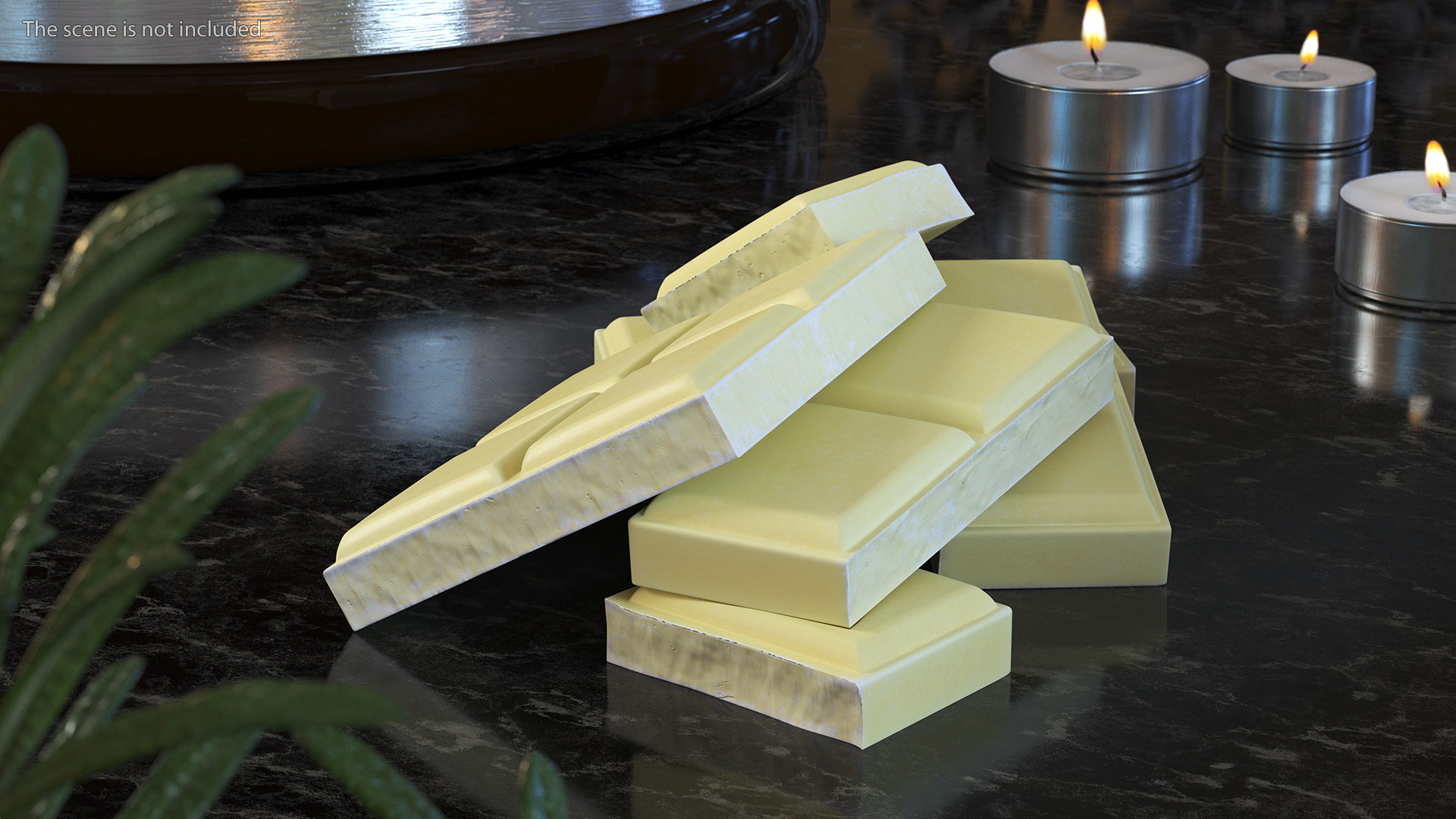 3D White Chocolate Squares model