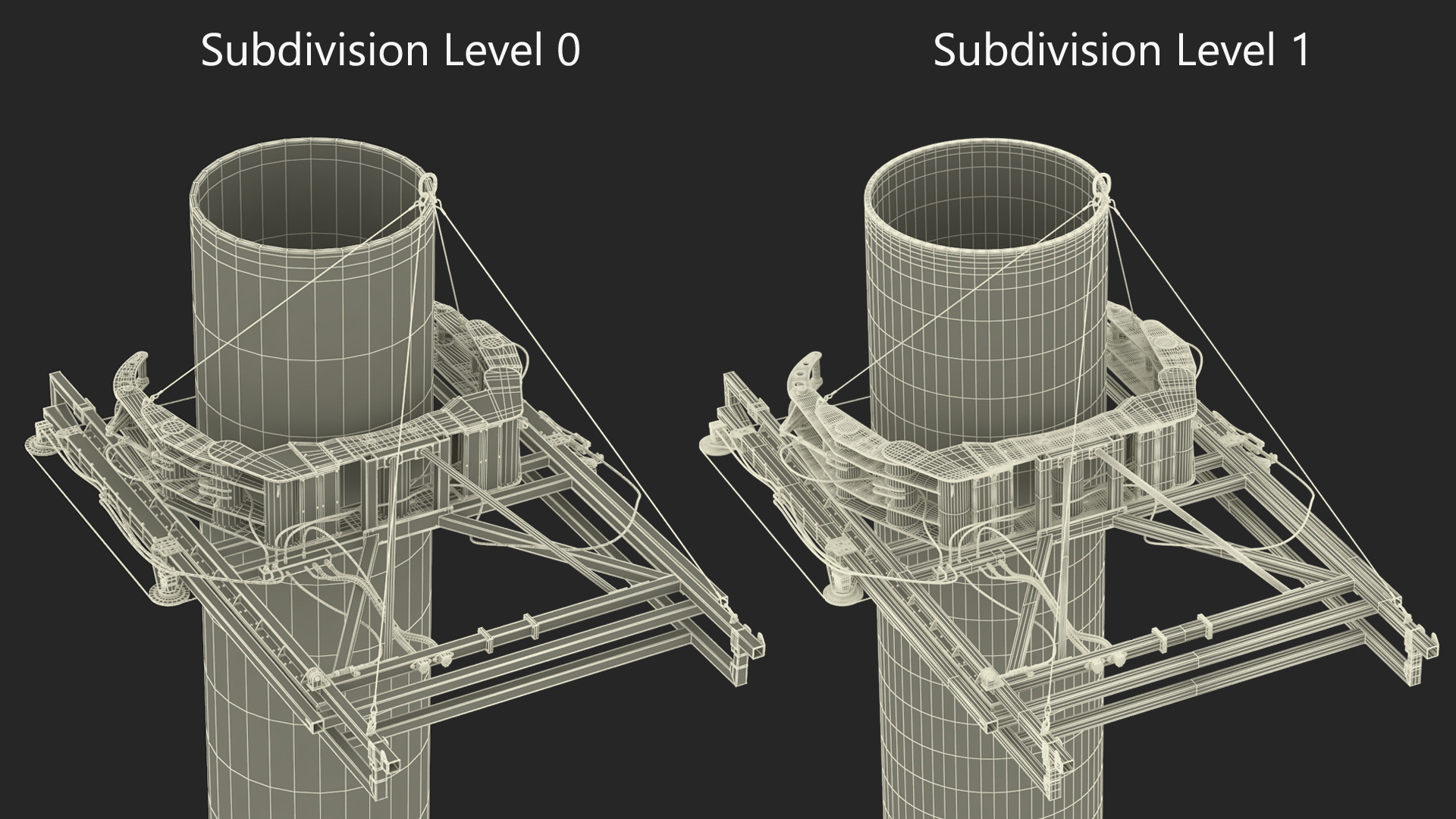 3D Offshore Subsea DWCM Cutter and Subsea Pile model