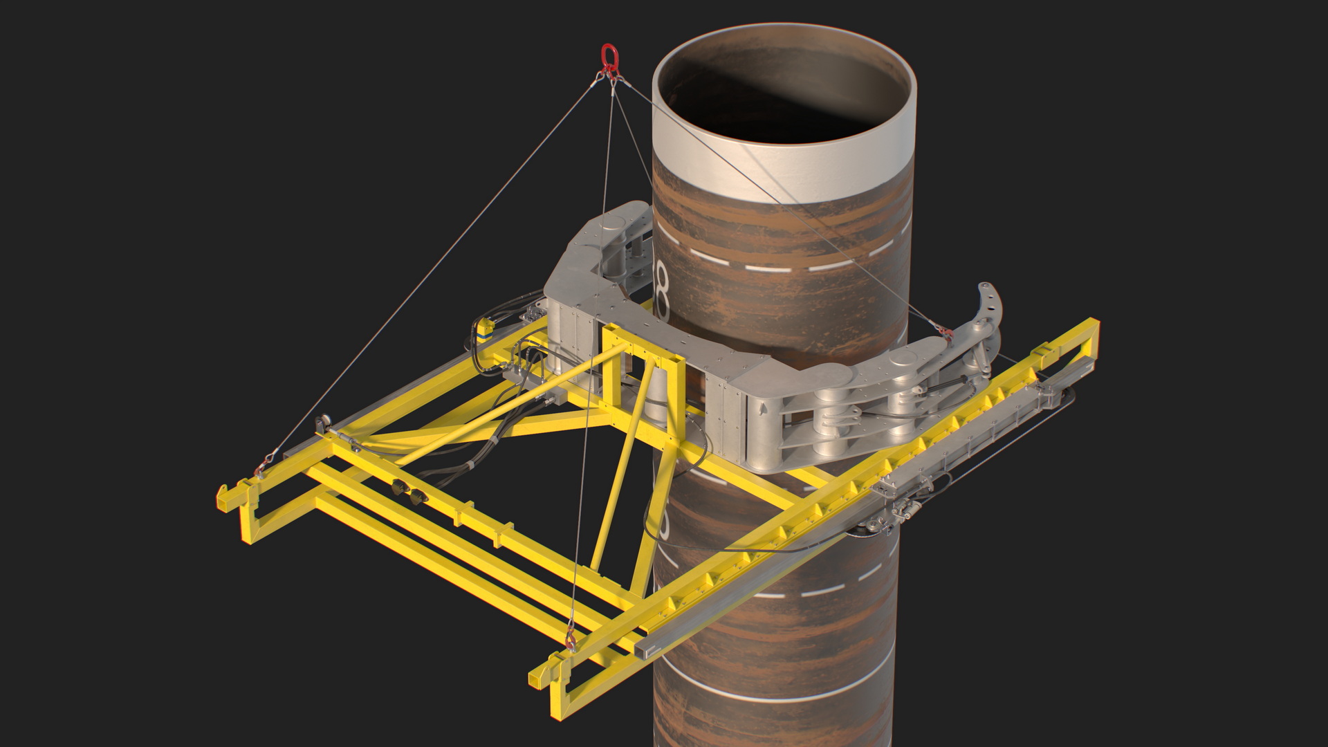 3D Offshore Subsea DWCM Cutter and Subsea Pile model