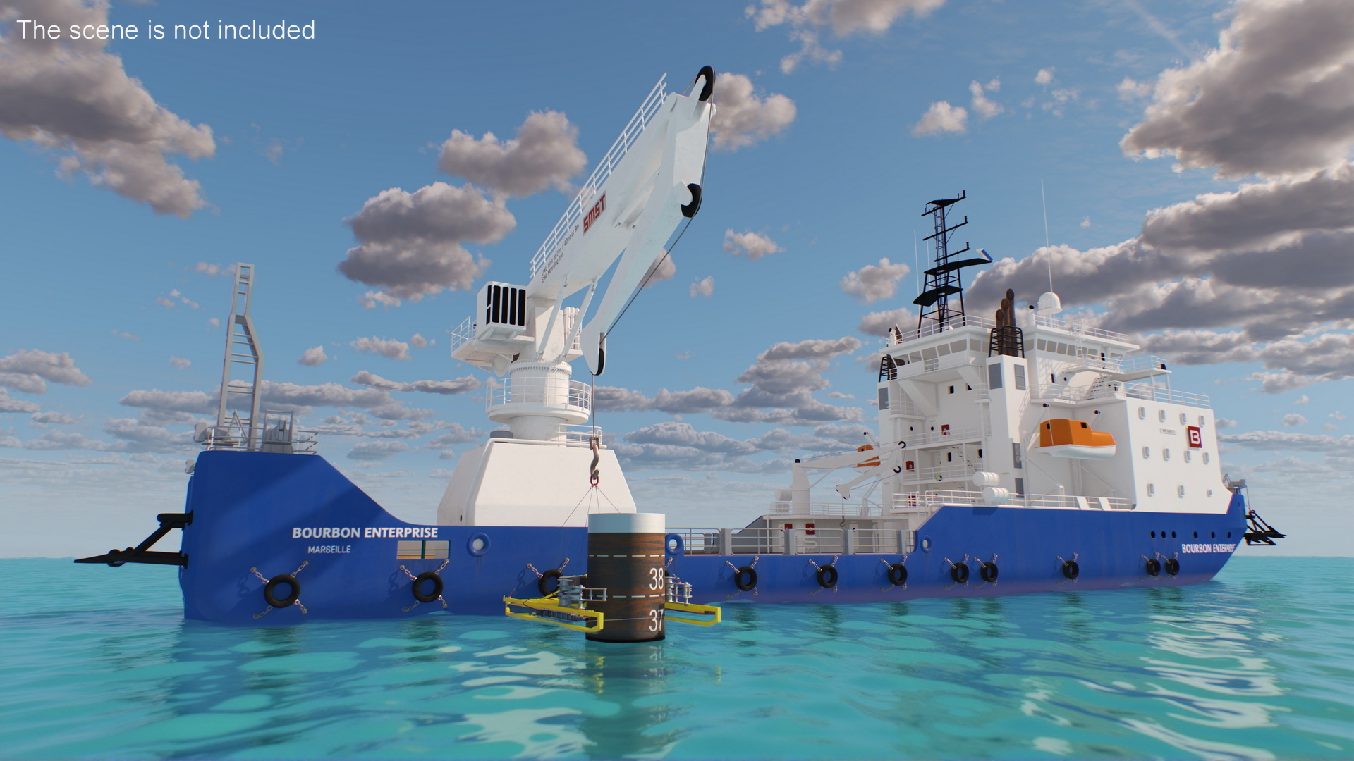 3D Offshore Subsea DWCM Cutter and Subsea Pile model