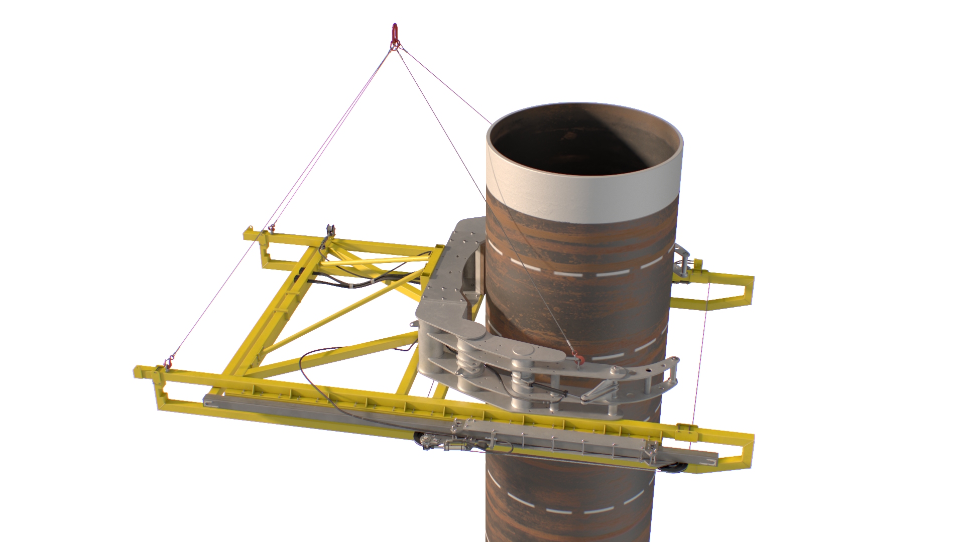 3D Offshore Subsea DWCM Cutter and Subsea Pile model