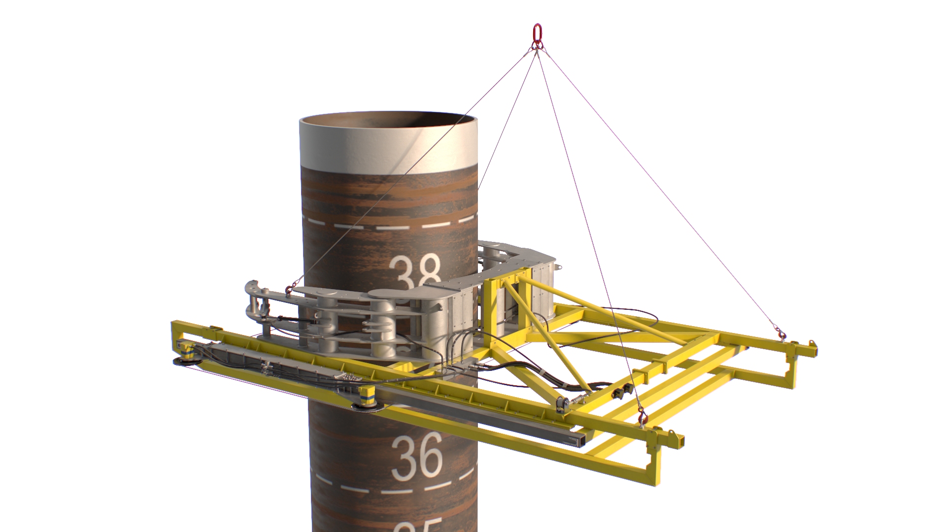 3D Offshore Subsea DWCM Cutter and Subsea Pile model