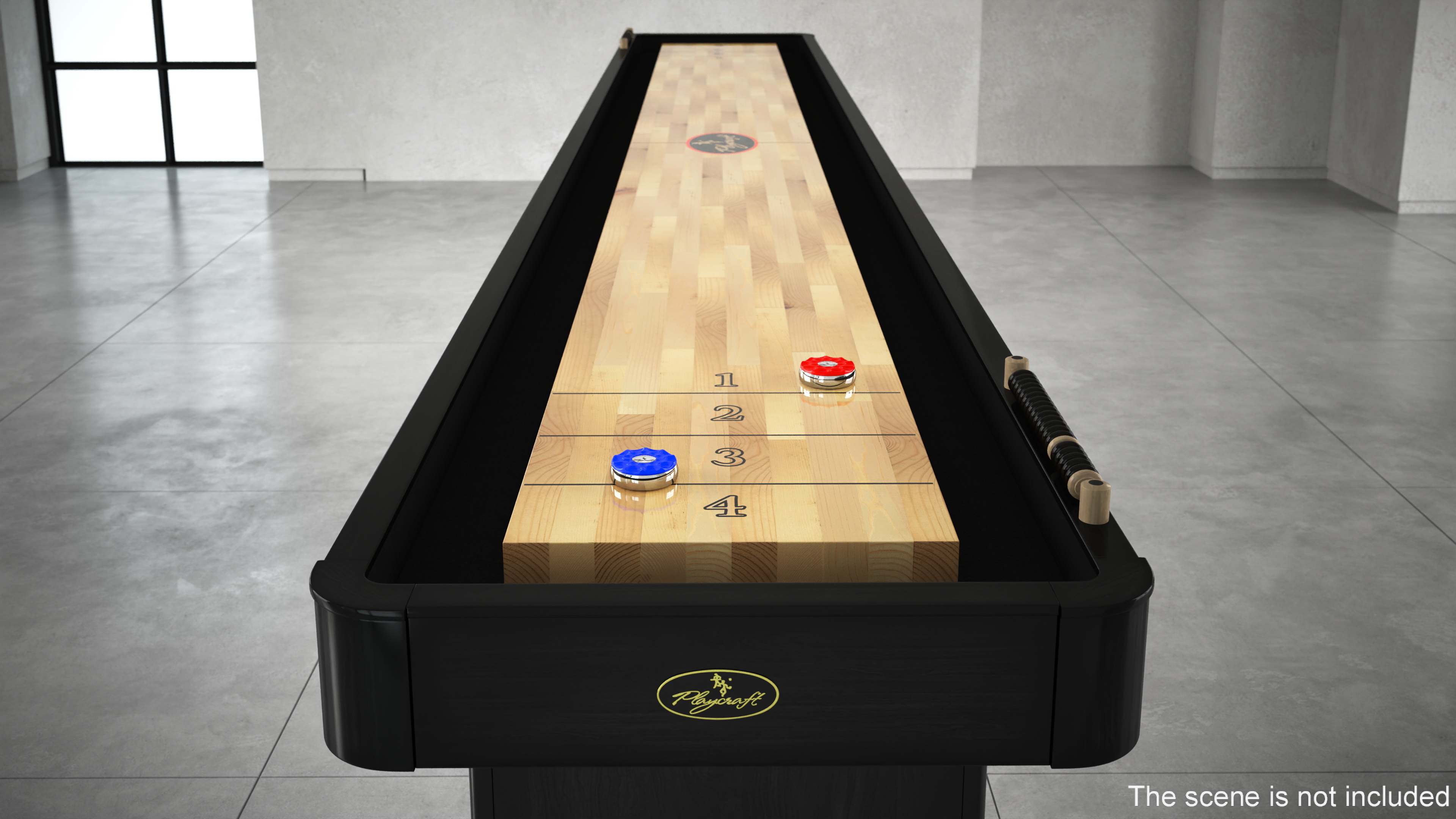 Black Shuffleboard Table 3D model