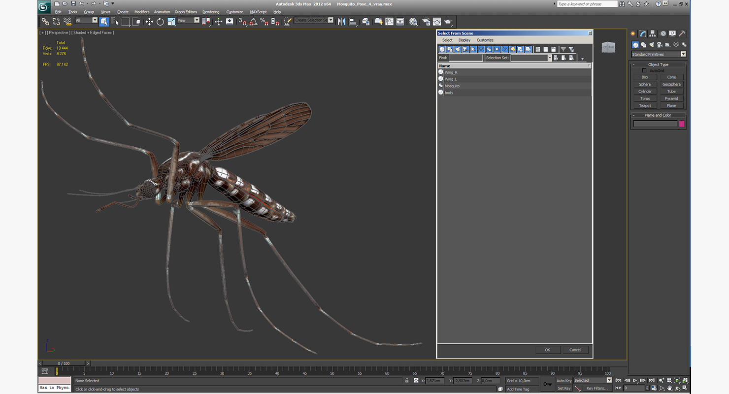 3D model Mosquito Pose 4