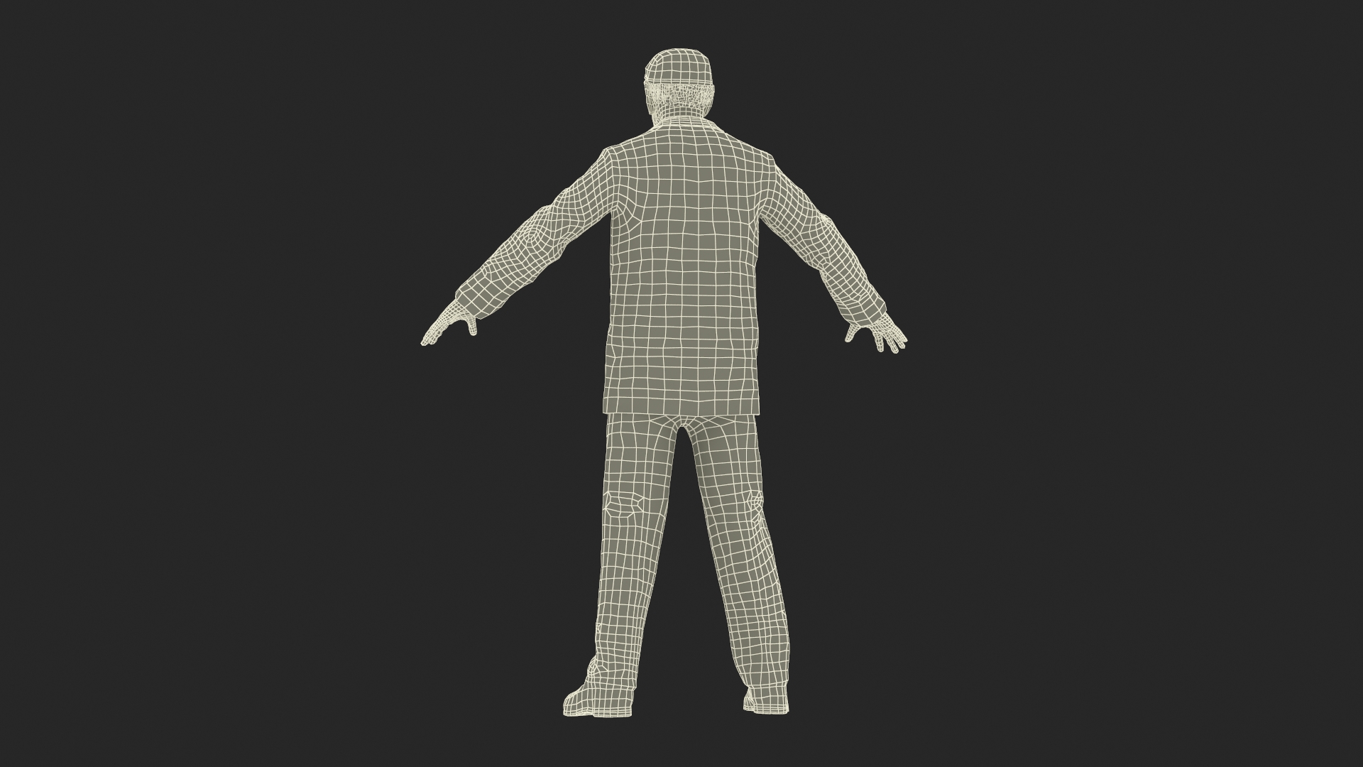 Old Man A-Pose 3D model