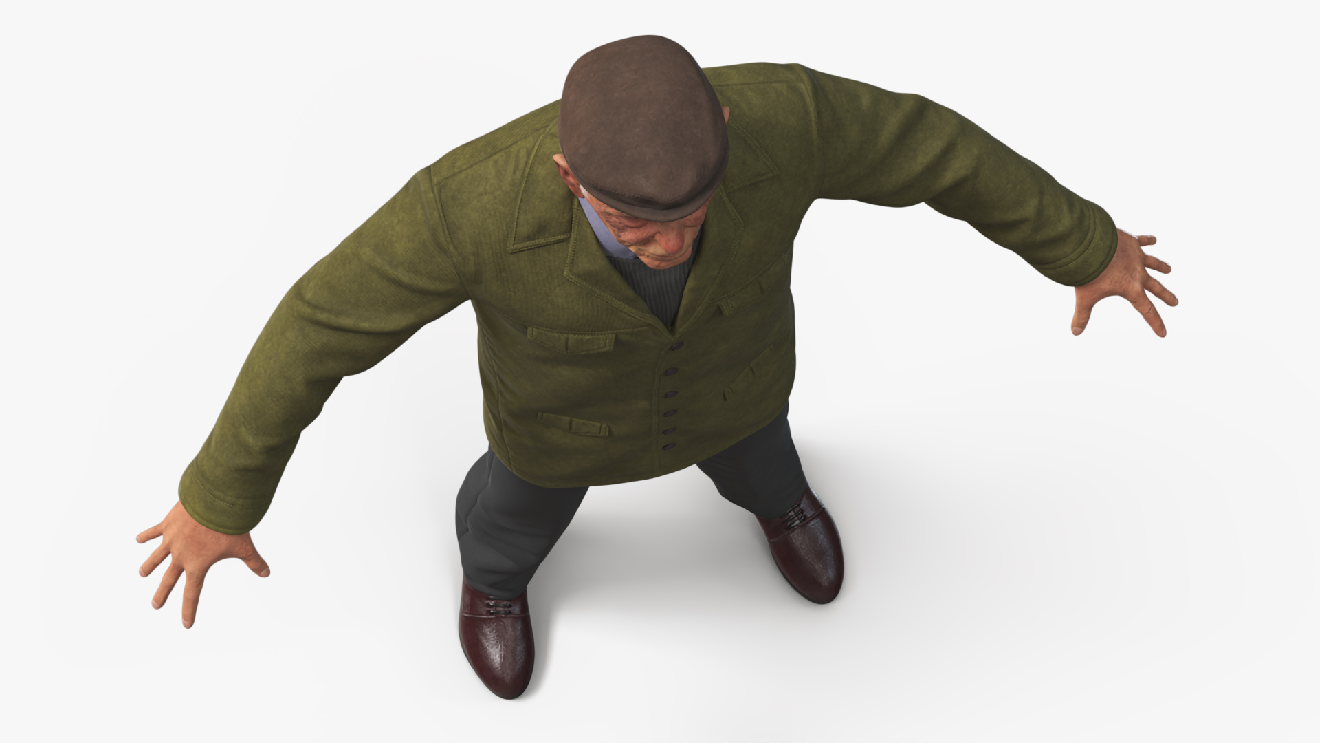 Old Man A-Pose 3D model