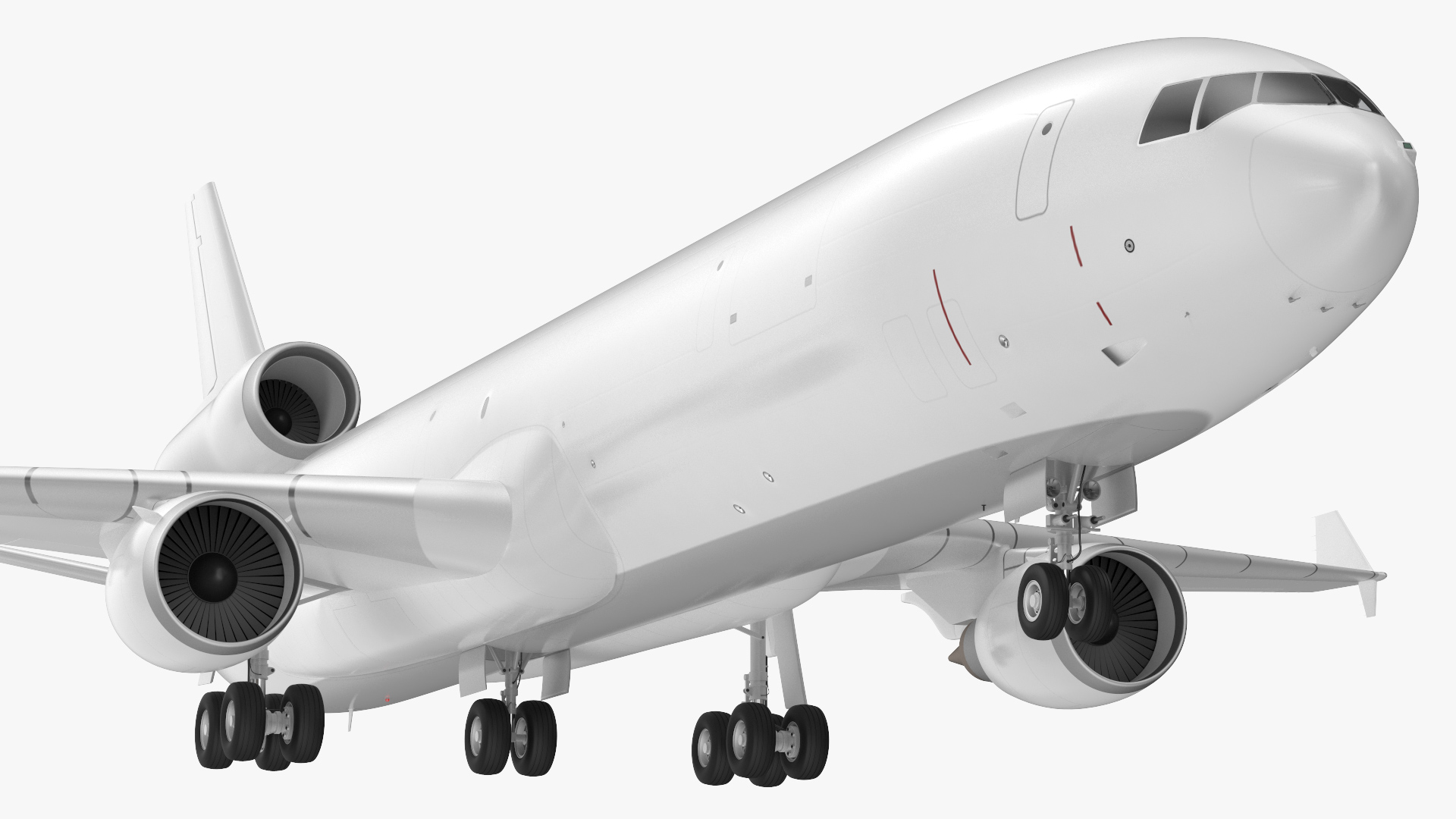 3D McDonnell Douglas MD11 Tri Jet Wide Body Airliner Rigged