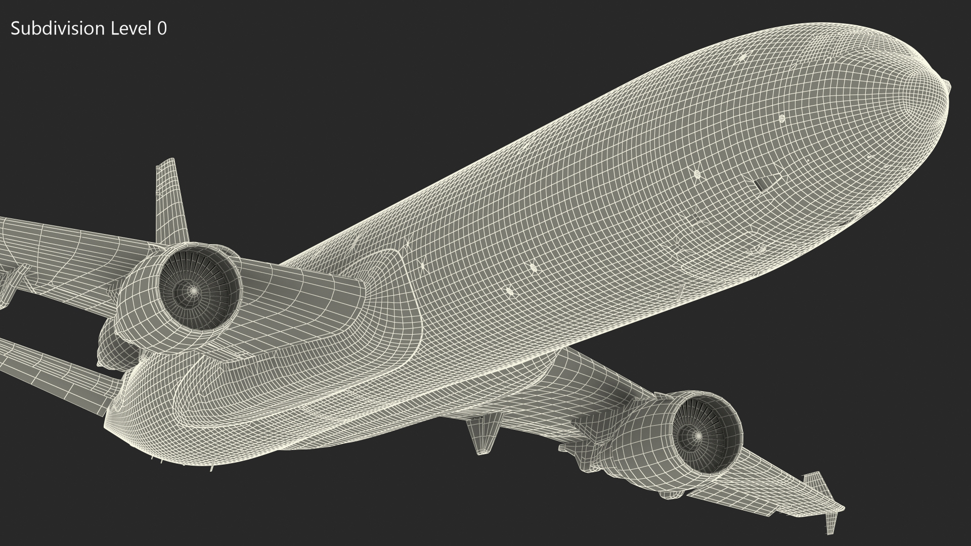 3D McDonnell Douglas MD11 Tri Jet Wide Body Airliner Rigged