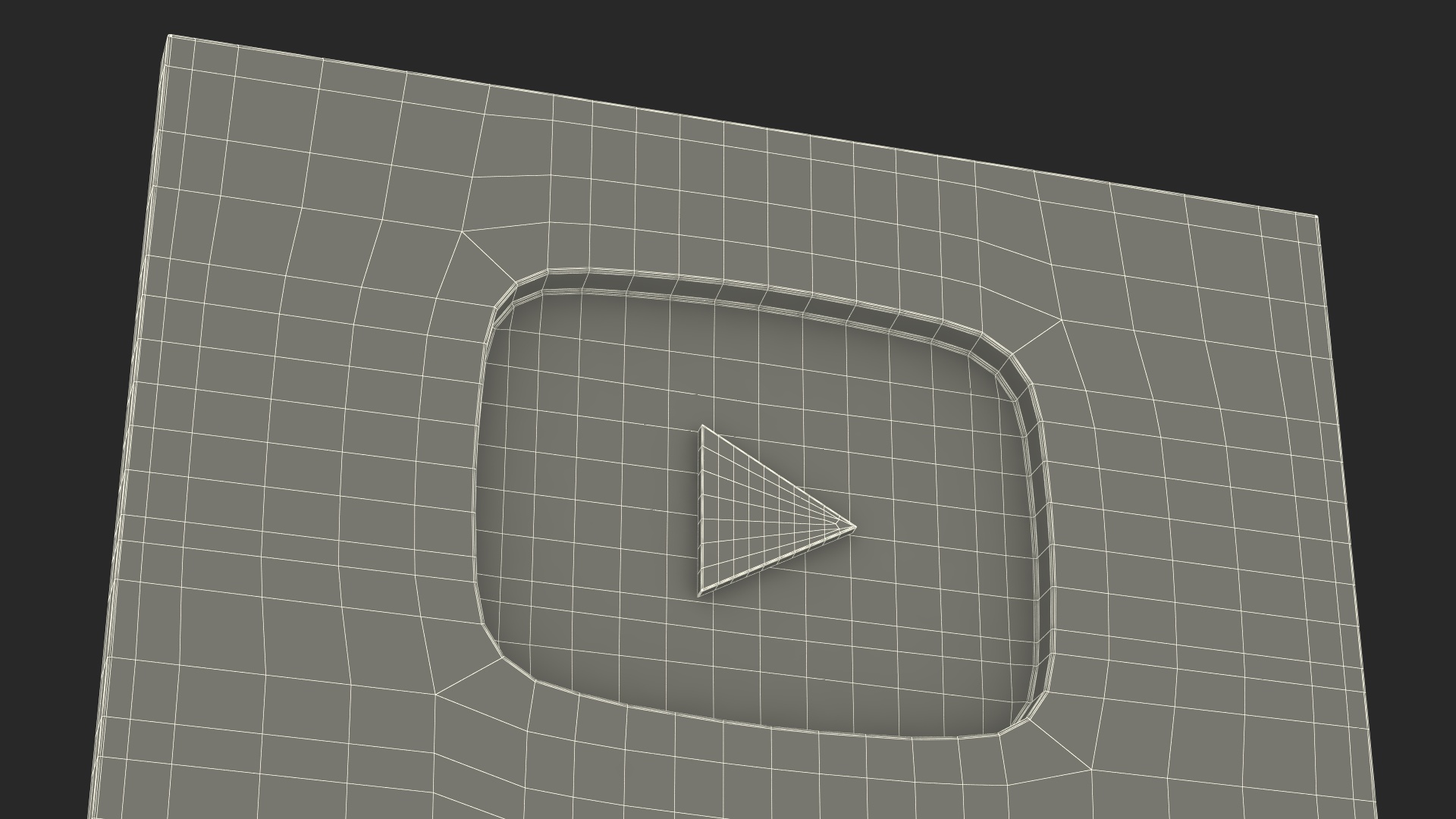 3D Golden Youtube Button