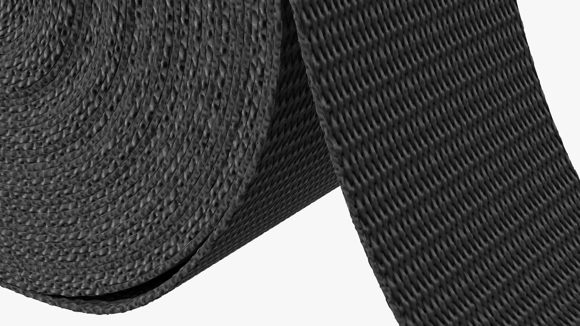 Webbing Belt Strap Roll Black 3D model