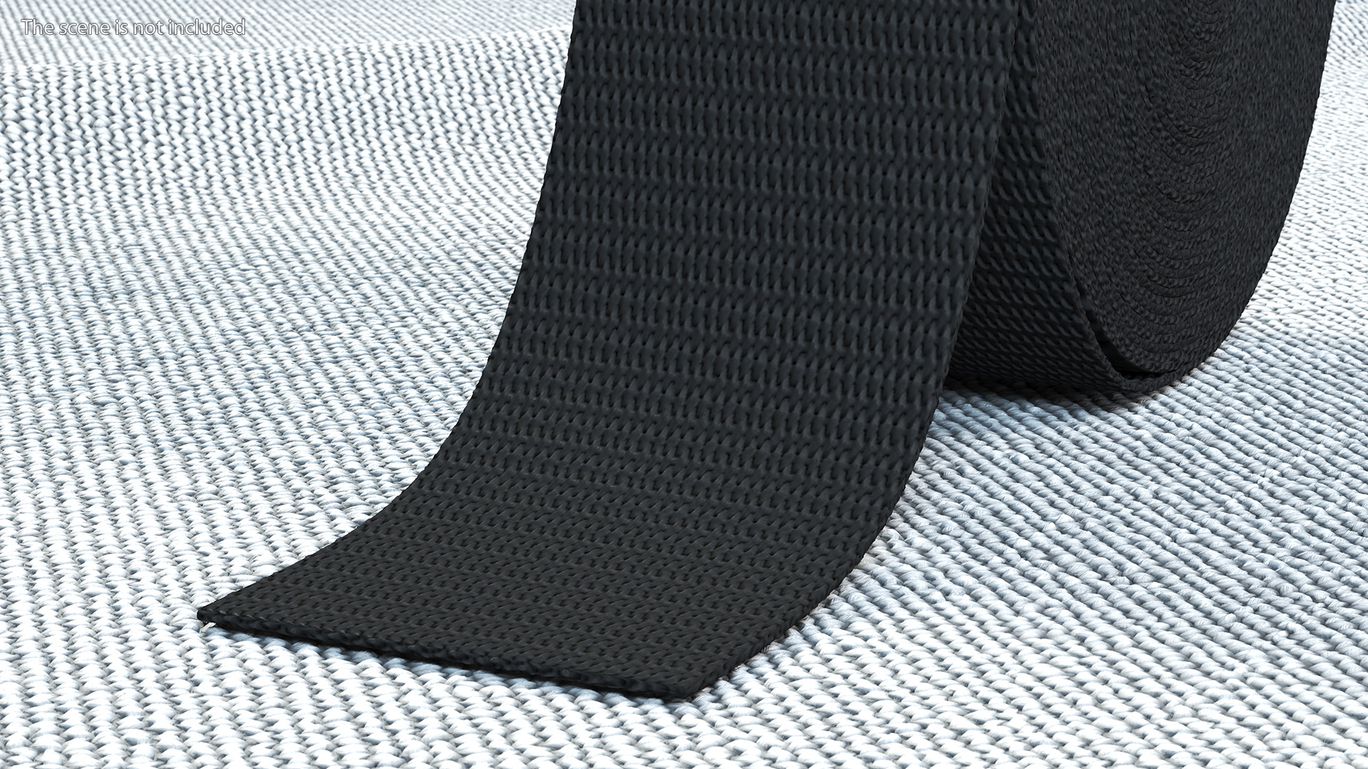 Webbing Belt Strap Roll Black 3D model