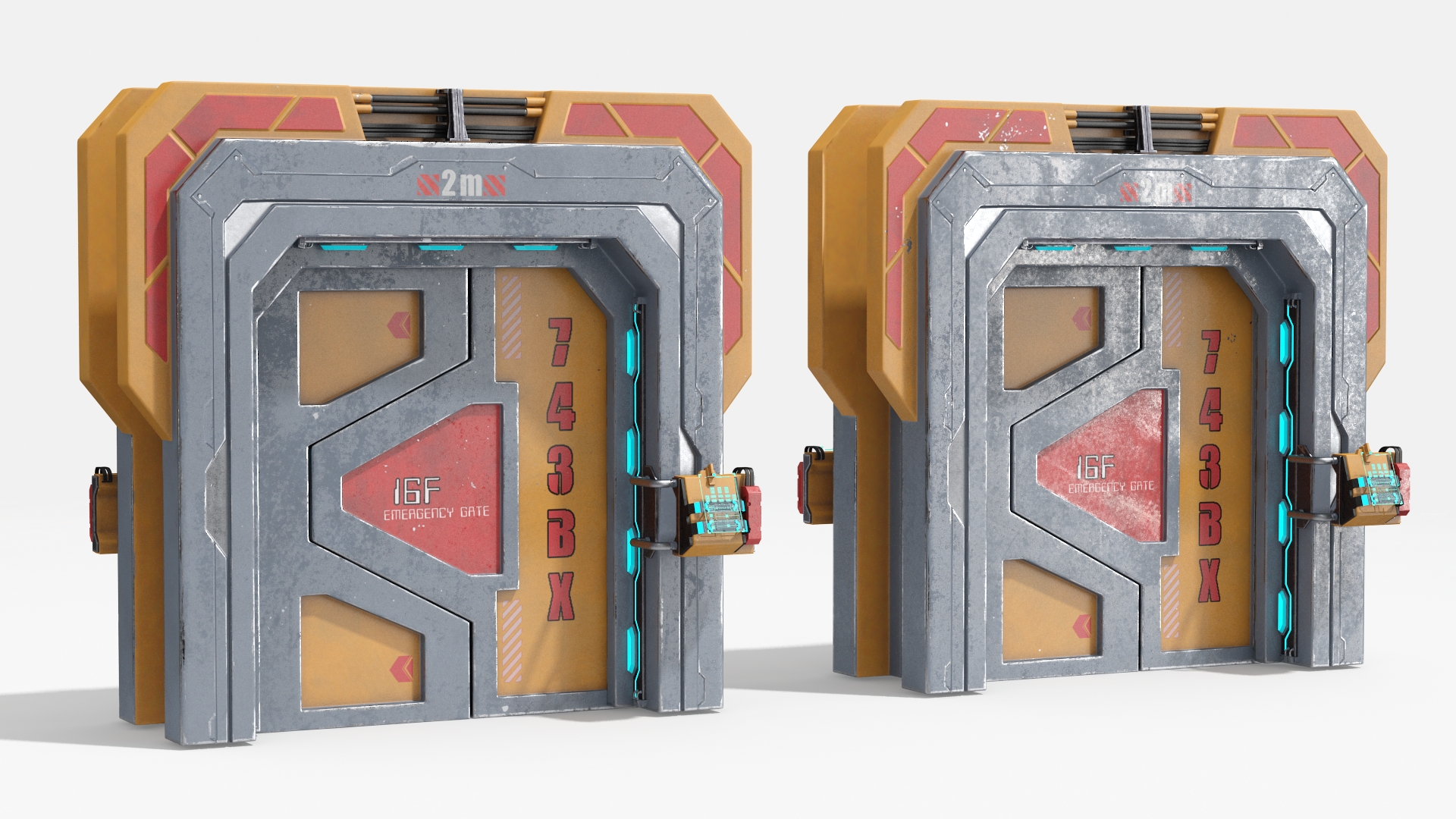 3D model Sci Fi Sliding Blast Door