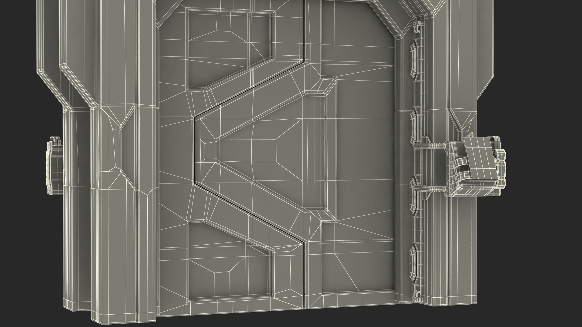 3D model Sci Fi Sliding Blast Door