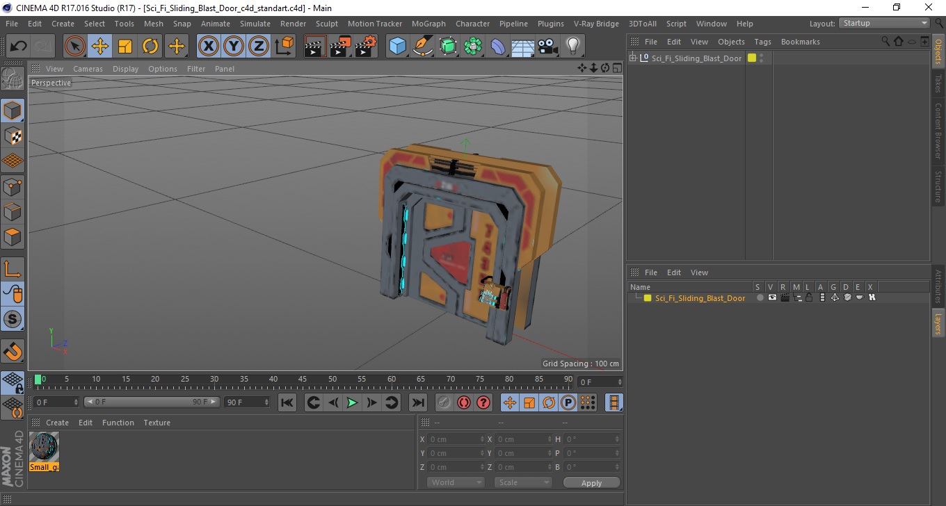3D model Sci Fi Sliding Blast Door