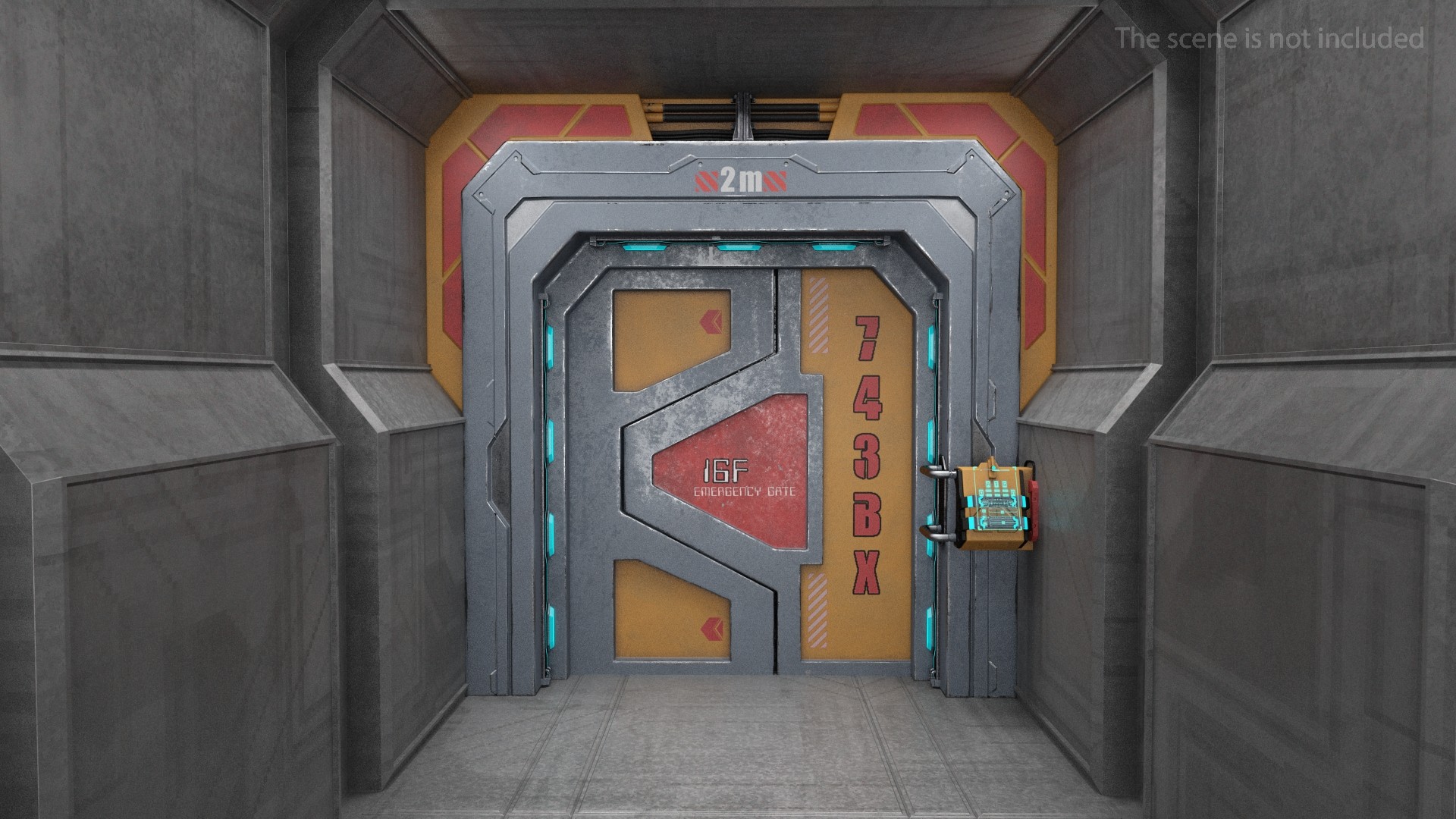 3D model Sci Fi Sliding Blast Door