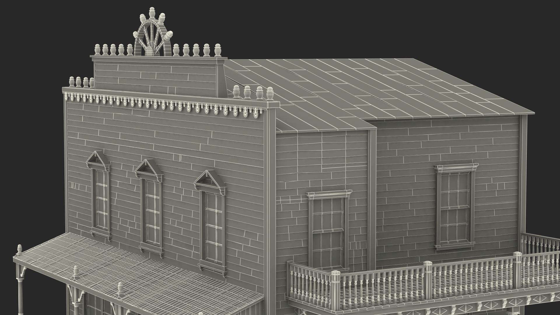 Wild West Large Building 3D model