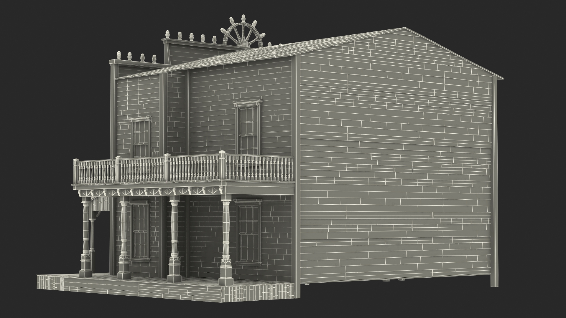 Wild West Large Building 3D model