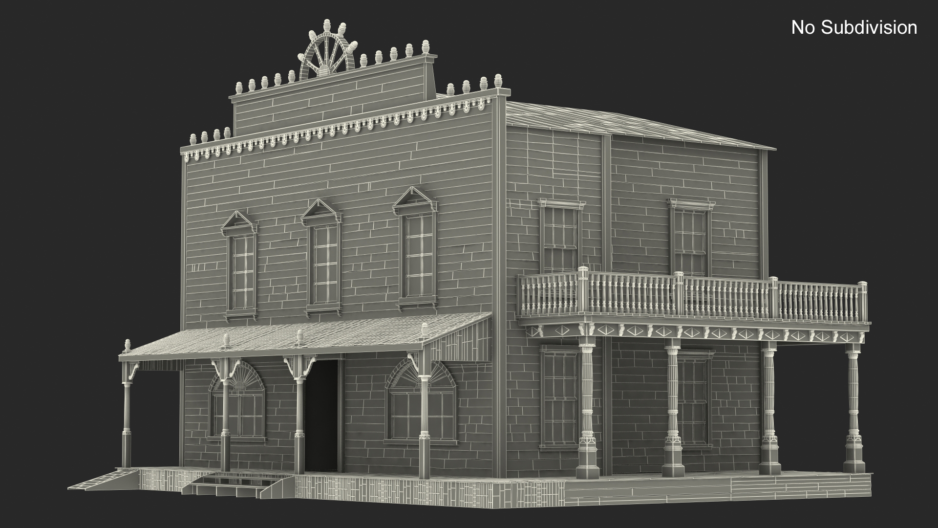 Wild West Large Building 3D model