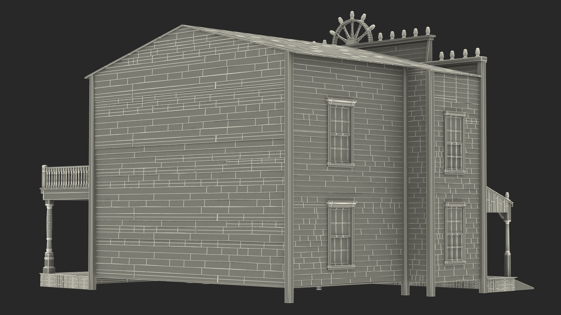 Wild West Large Building 3D model