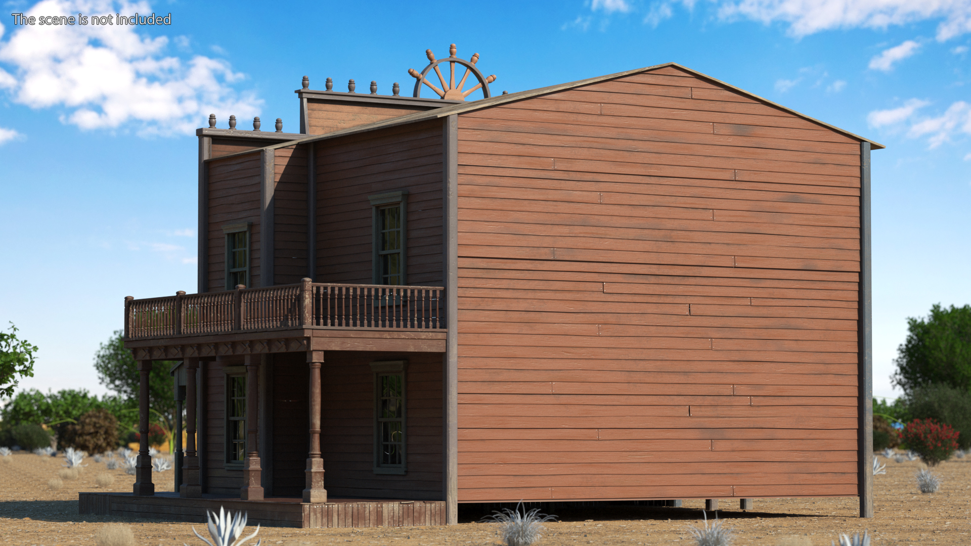 Wild West Large Building 3D model