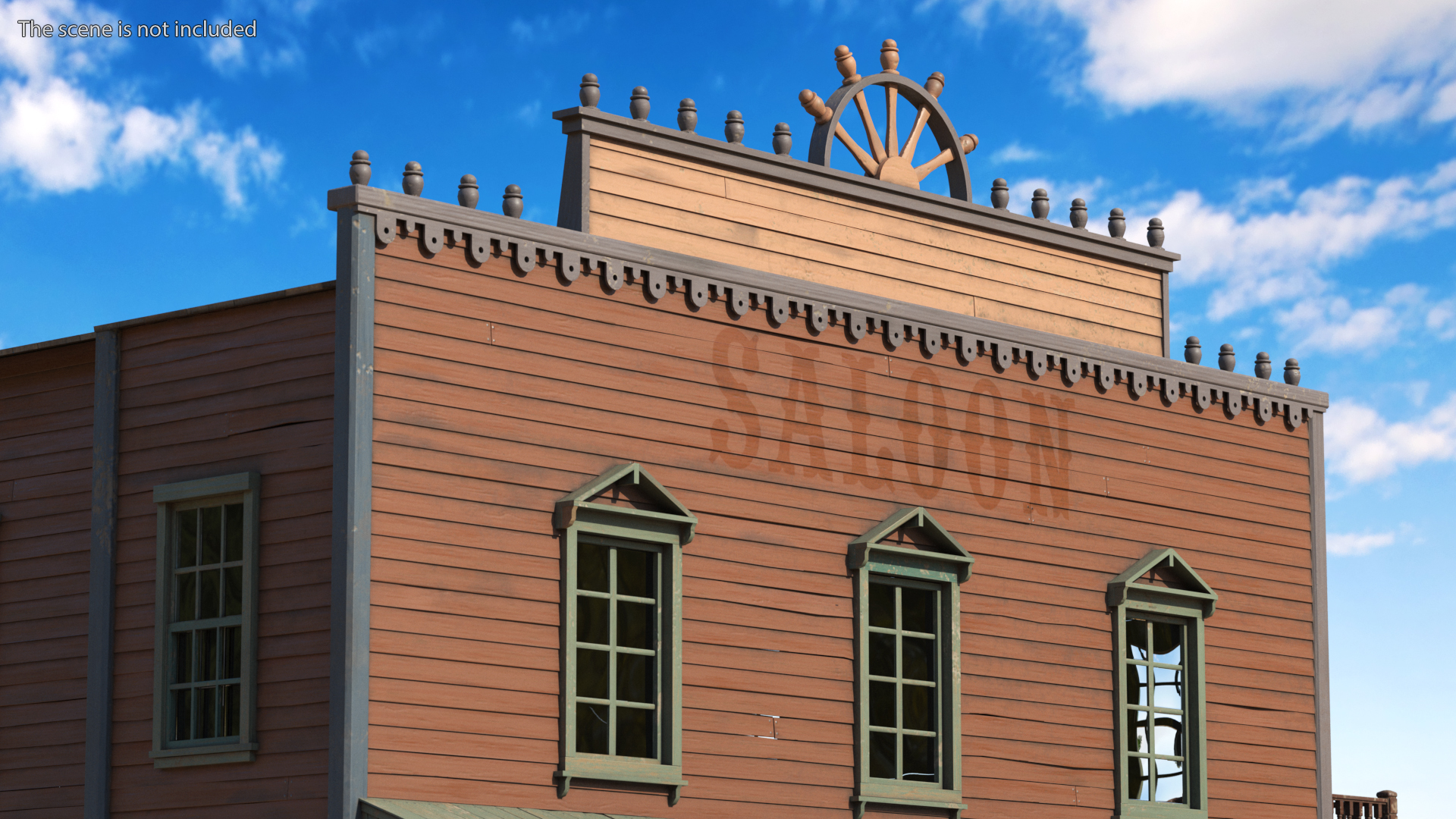 Wild West Large Building 3D model