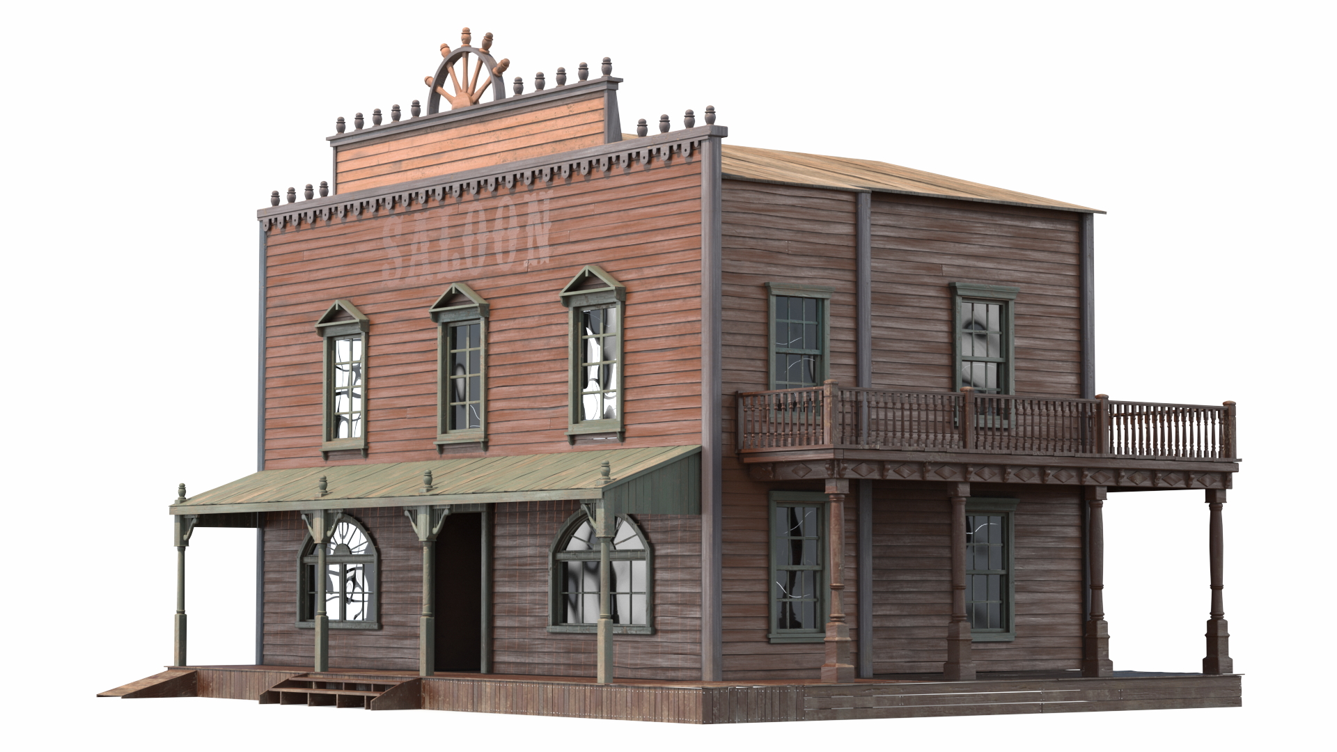 Wild West Large Building 3D model