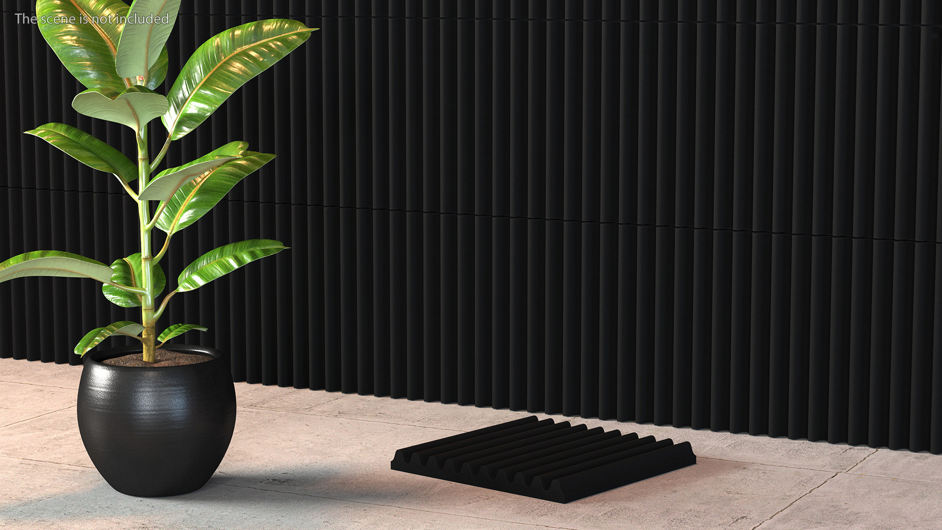 3D model Acoustic Foam Panel Black