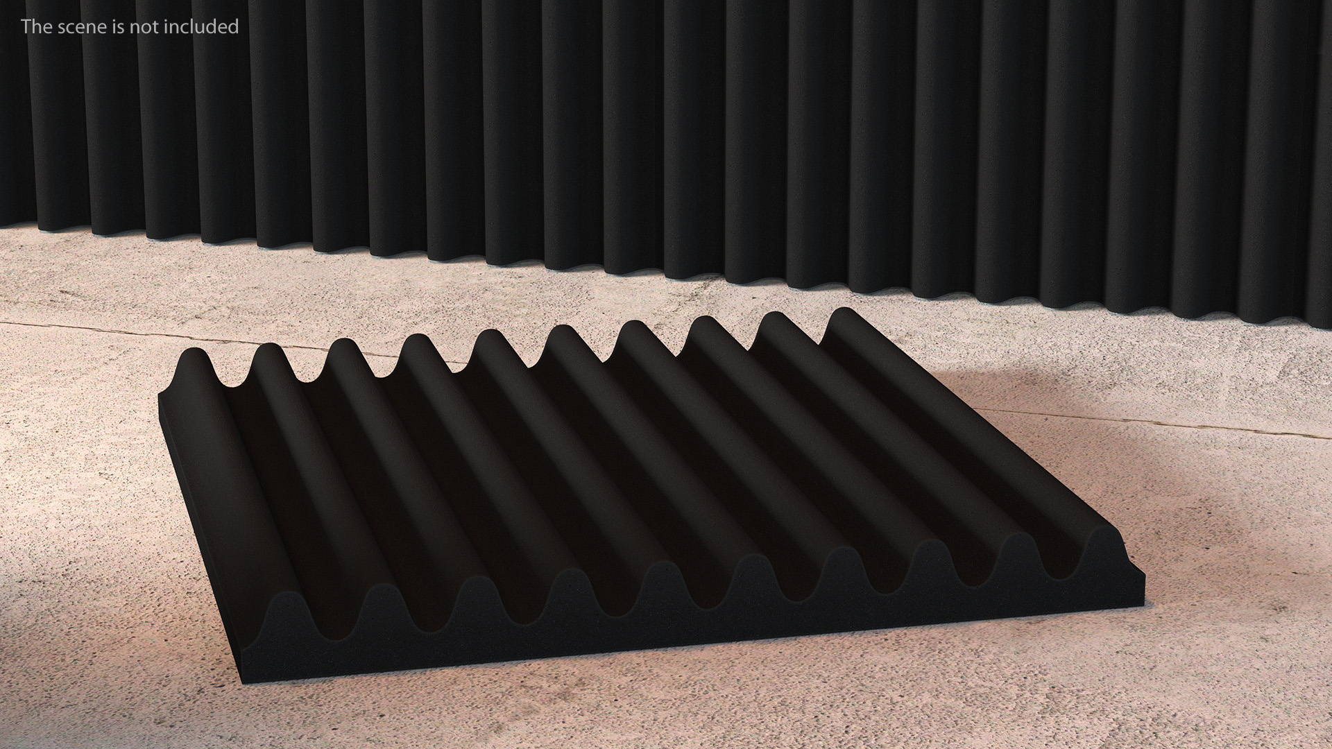 3D model Acoustic Foam Panel Black