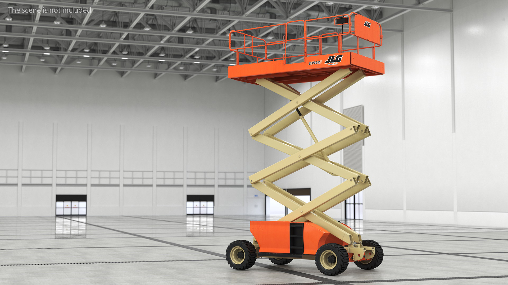 3D JLG 3394RT Scissor Lift Extendable Platform model