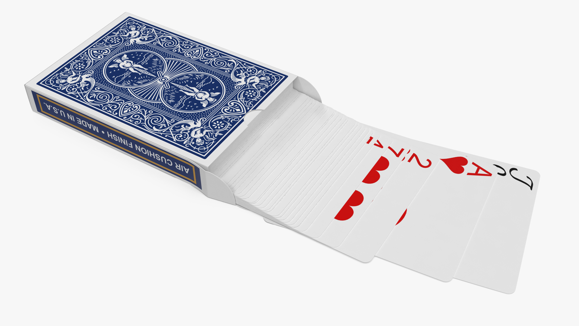 3D Opened Poker Cards Deck model