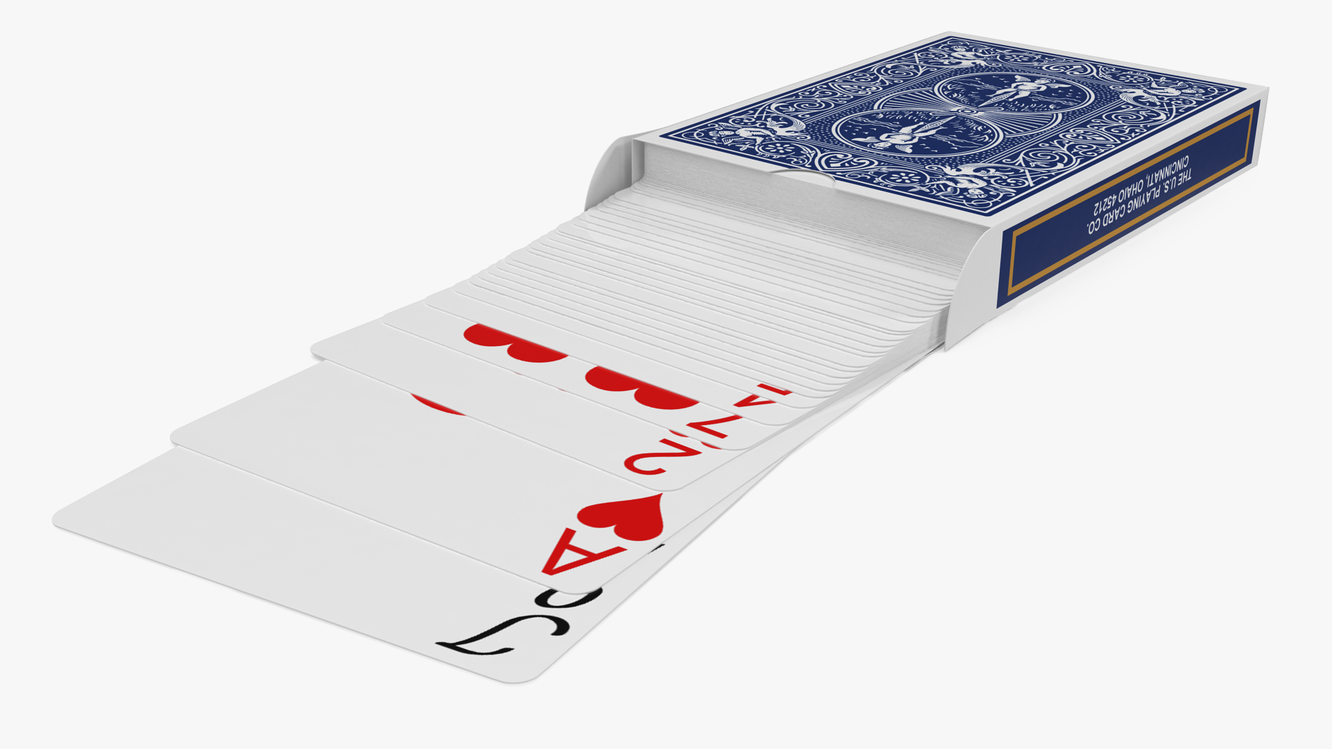 3D Opened Poker Cards Deck model