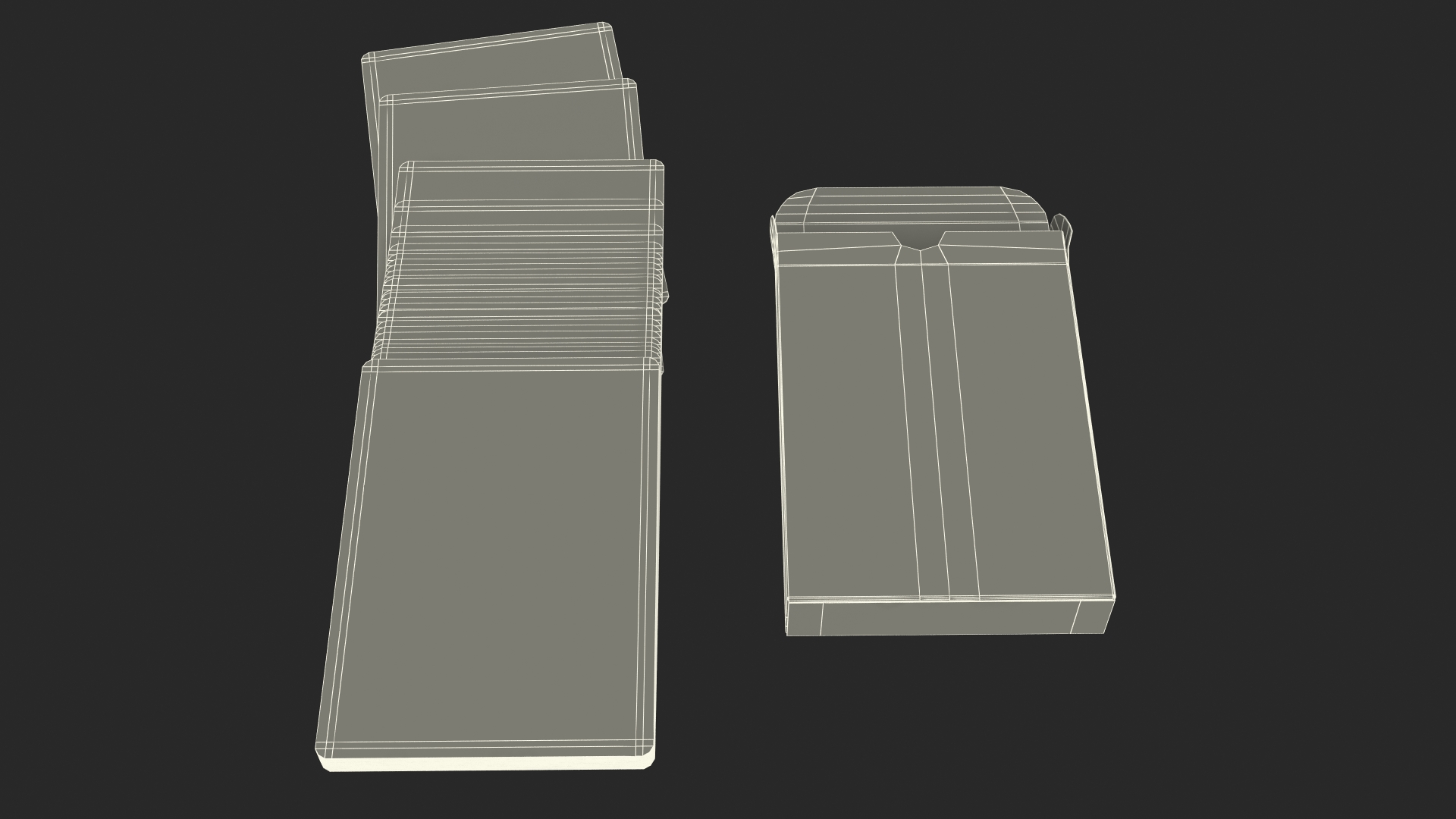 3D Opened Poker Cards Deck model